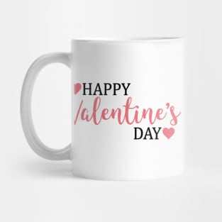 Happy Valentines Day Hearts Typography Mug